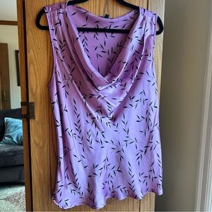 😍😍Notations - sleeveless, beautiful, light plum top with cowl neck size XL